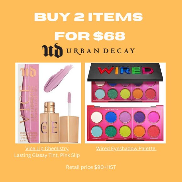 URBAN DECAY - Wired Eyeshadow + Vice lip chemistry for $68 - Picture 1 of 4